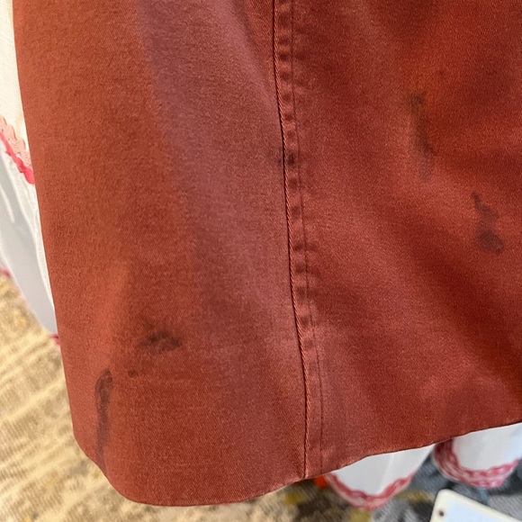 COPY - Toccin X RTR Brown Trench Wrap Dress sz. 12 $425 Flaw/Stains - Picture 8 of 8